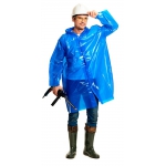 Плащ-дождевик СИРИУС-ПРОФИ на липучке ПВД 45 мкр. пропаянные швы, синий