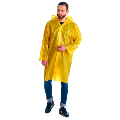 Плащ-дождевик СИРИУС-ЛЮКС на липучке ПВД 80 мкр. пропаянные швы, желтый