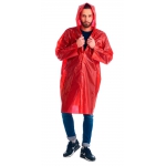 Плащ-дождевик СИРИУС-ЛЮКС на липучке ПВД 80 мкр. пропаянные швы, красный