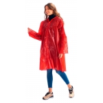 Плащ-дождевик СИРИУС-ЛЮКС на липучке ПВД 80 мкр. пропаянные швы, красный