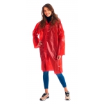 Плащ-дождевик СИРИУС-ЛЮКС на липучке ПВД 80 мкр. пропаянные швы, красный