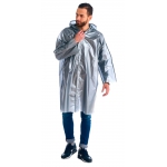 Плащ-дождевик СИРИУС-ЛЮКС на липучке ПВД 80 мкр. пропаянные швы, серебряный