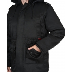 Куртка СИРИУС-БЕЗОПАСНОСТЬ зимняя удлиненная, черная