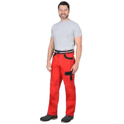 Брюки СИРИУС-ПРЕСТИЖ мужские летние красные с черным