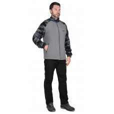 Куртка флисовая т.серая с КМФ Мультикам серый