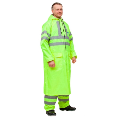 Плащ влагозащитный сигнальный с СОП ExtraVision WPL (225 гр/м2) лимонный (ЧЗ)