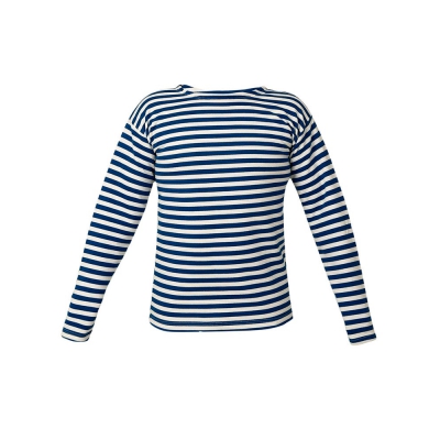 Тельняшка тёмно-синяя с белым, с начесом пл.280 г/кв.м., 100% х/б