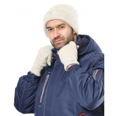 Шапка полушерстяная Иней, утеплитель Тинсулейт, цвет беж.меланж