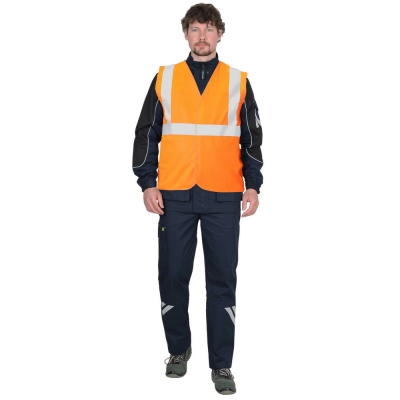 Жилет сигнальный SIRIUS класс 1, 3 СОП (трик.100 гр/м2) оранжевый