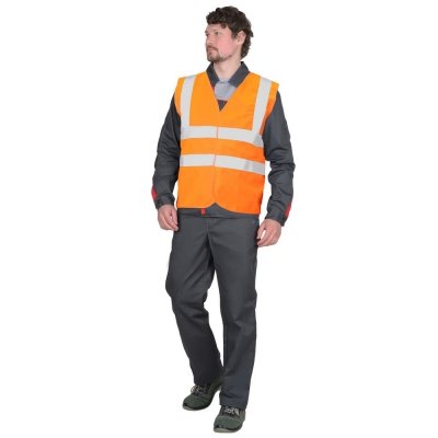 Жилет сигнальный SIRIUS класс 1, 4 СОП (трик.100 гр/м2) оранжевый