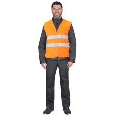 Жилет сигнальный SIRIUS класс 2, 2 СОП (трик.120 гр/м2, карманы) оранжевый