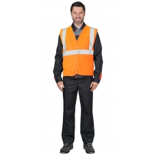 Жилет сигнальный SIRIUS класс 2, 3 СОП (трик.120 гр/м2, карманы) оранжевый