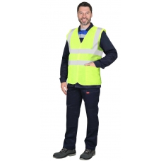 Жилет сигнальный SIRIUS класс 2, 4 СОП (трик.120 гр/м2, карманы) лимонный