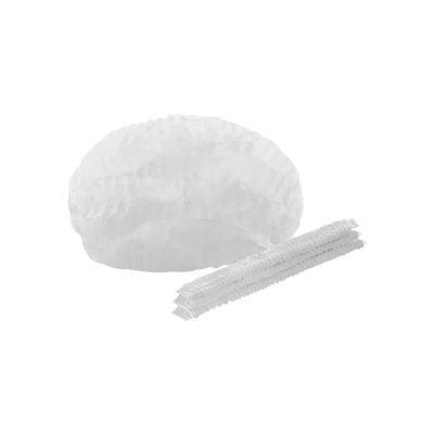 Шапочка одноразовая Шарлотта (спандбонд) белая, (упак.100 шт.)(НДС 20%)