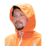 Плащ влагозащитный сигнальный с СОП SIRIUS Профи (225 гр/м2) оранжевый (ЧЗ)