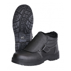 Ботинки сварщика зимние СИРИУС-ТИТАН, кожа, ПКП, иск.мех, Нитрил