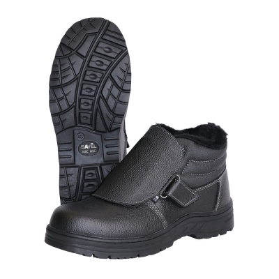 Ботинки сварщика зимние СИРИУС-ТИТАН, кожа, ПКП, иск.мех, Нитрил