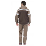 Костюм СИРИУС-РОДОС куртка, полукомбинезон св.коричневый с т.коричневым