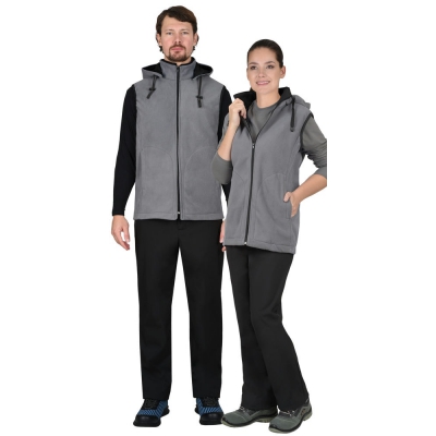 Жилет СИРИУС-ТЕХНО серый (флис дублированный)