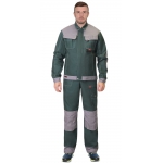Костюм СИРИУС-ВЕСТ-ВОРК куртка, брюки зеленый со ср.серым