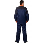 Костюм СИРИУС-АСПЕКТ куртка длин., брюки, синий с черным и оранжевой отделкой