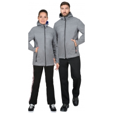 Куртка флисовая СИРИУС-ТЕХНО серая (флис дублированный)