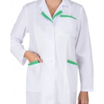 Халат СИРИУС-ЛИЗА женский белый с салатовым