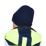 Шапка трикотажная темно-синяя СИРИУС Юка с утеплителем Тинсулейт (х12х120)