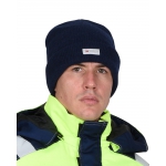 Шапка трикотажная темно-синяя СИРИУС Юка с утеплителем Тинсулейт (х12х120)