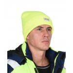 Шапка трикотажная флуоресцентная лимонная СИРИУС Юка, с утеплителем Тинсулейт (х12х120)