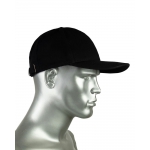 Кепка-бейсболка черная пл.190 гр/м2 (пакет по 25 шт.,в упаковке 200 шт.)