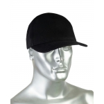 Кепка-бейсболка черная пл.190 гр/м2 (пакет по 25 шт.,в упаковке 200 шт.)