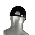 Кепка-бейсболка черная пл.190 гр/м2 (пакет по 25 шт.,в упаковке 200 шт.)