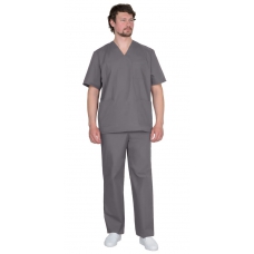 Костюм хирурга универсальный, куртка, брюки темно-серый