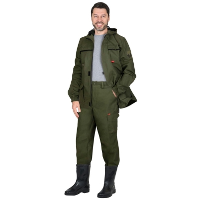 Костюм СИРИУС-ГЕО куртка длинная, брюки (п-но палаточн.) хаки