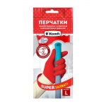 Перчатки хозяйственные латексные сверхпрочные Биколор (без внутр.покрытия) (х12х144)