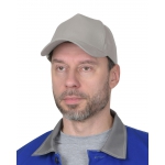 Кепка-бейсболка св.серая (пакет по 50 шт.,в упаковке 200 шт.)