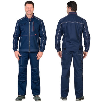 Костюм Алекс темно-синий, куртка, полукомбинезон