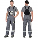 Костюм Бостон серый, куртка, полукомбинезон