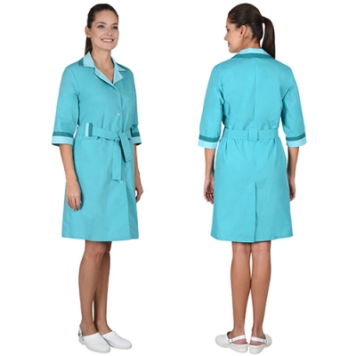 Халат женский Флора бирюзовый