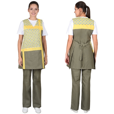 Комплект женский Галатея оливковый с желтым