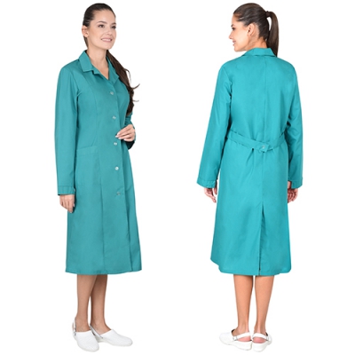 Халат женский с рельефами зеленый