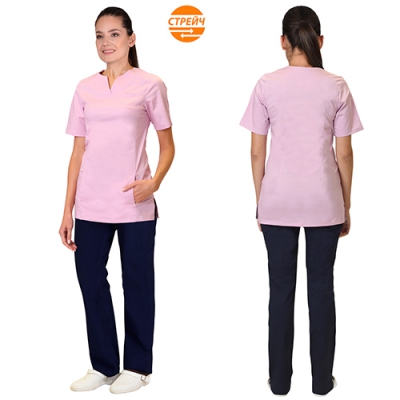 Костюм женский Валерия розовый с синим