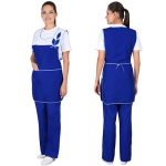 Фартук-сарафан Весна васильковый с белым