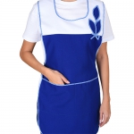 Фартук-сарафан Весна васильковый с белым