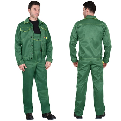 Костюм Докер зеленый, куртка, полукомбинезон