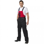 Костюм Гранд черный с красным, куртка, полукомбинезон