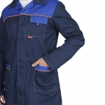 Мужской халат Фаворит синий с ВО пропиткой