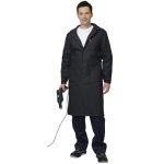 Мужской халат х/б диагональ черный