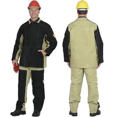 Костюм сварщика брезентовый со спилком (2,7 кв.м) тип Б, куртка, брюки